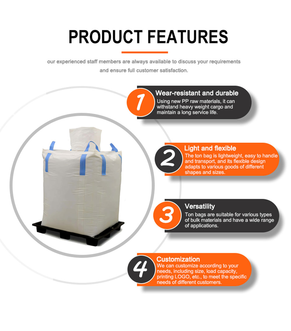 Upper feeding port,lower flat bottom-Bulk bags