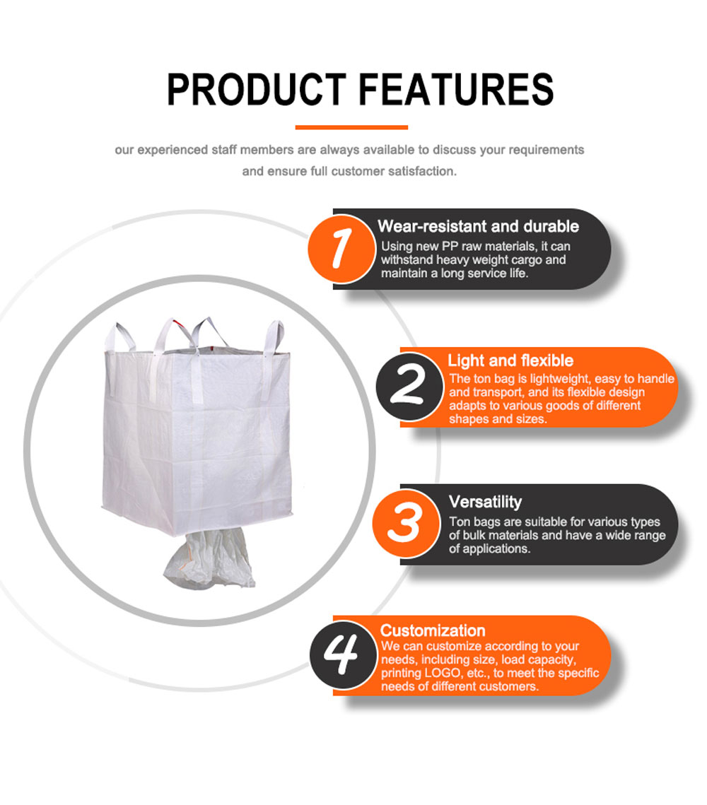 Upper opening and lower discharge port - Bulk bags