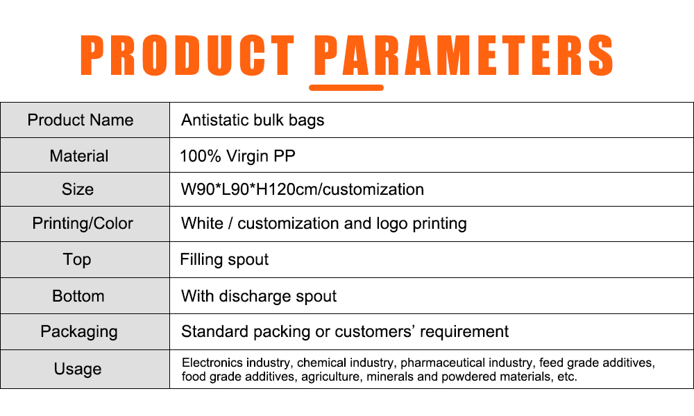 Antistatic bulk bags